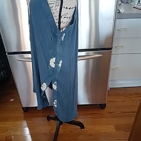 Free People Deep  Sea Tee Blue Sleeveless Top dress sleeveless - Picture 3 of 6